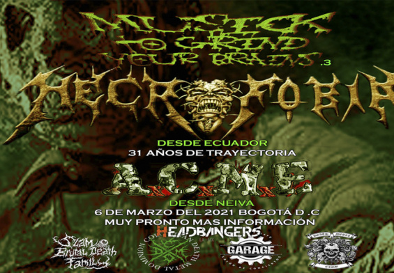 [Necrofobia] Death Metal desde 1991 de Ecuador se prepara para devastar Colombia el 2021