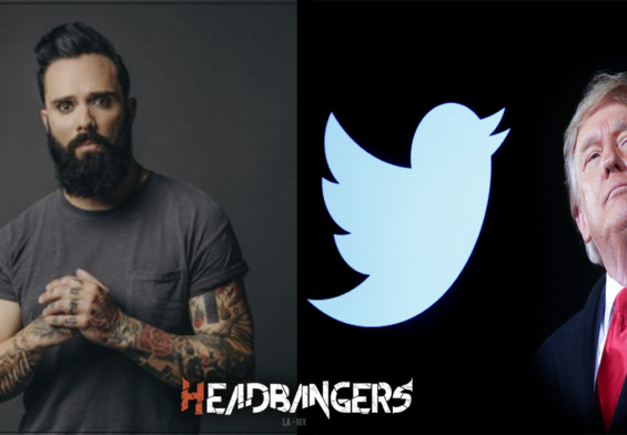 [John Cooper] de [Skillet] critica a Twitter por suspender la cuenta de [Donald Trump]