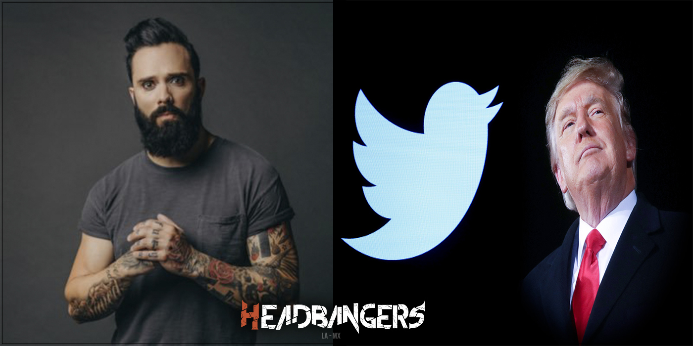 [John Cooper] de [Skillet] critica a Twitter por suspender la cuenta de [Donald Trump]