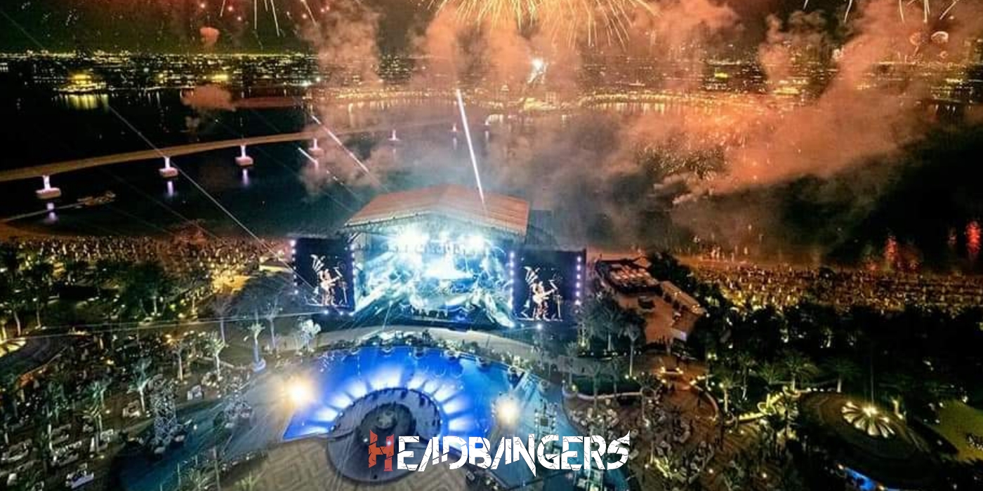 Mira la espectacular pirotecnia en el concierto de [Kiss] en Dubai