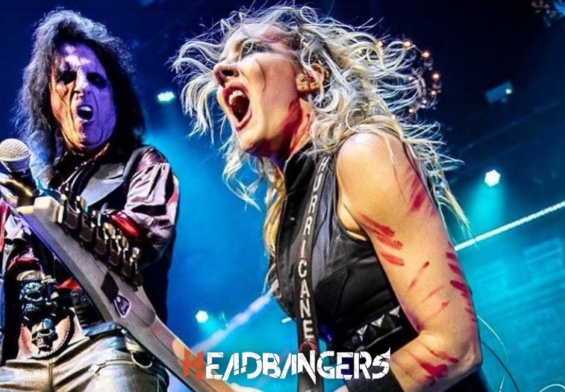 Accidente en el escenario: ¡[Alice Cooper] golpea a [Nina Strauss]!