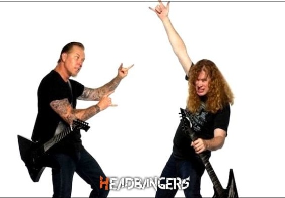 A [Mustaine] se le fue la mano con [Hetfield]. Hoy se arrepiente