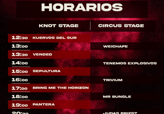 Knotfest Chile 2022 anuncia sus horarios