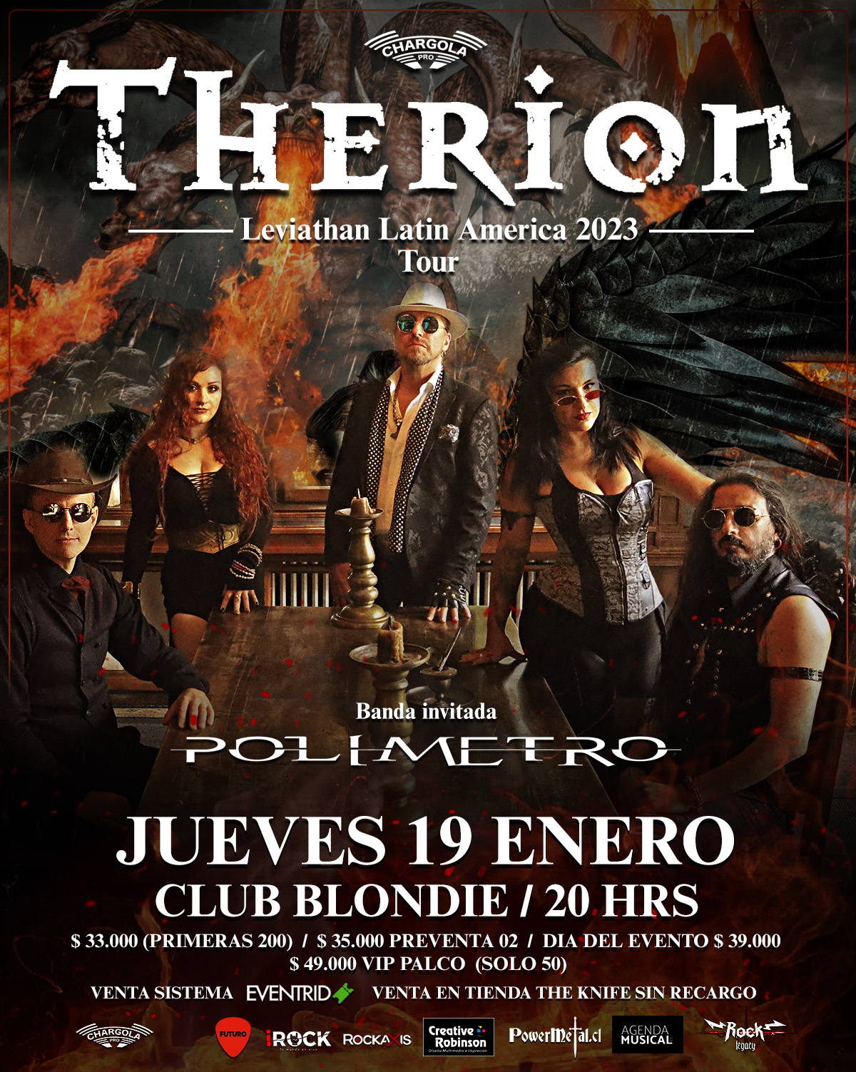 Conciertos: Therion regresa a Chile en 2023!!!