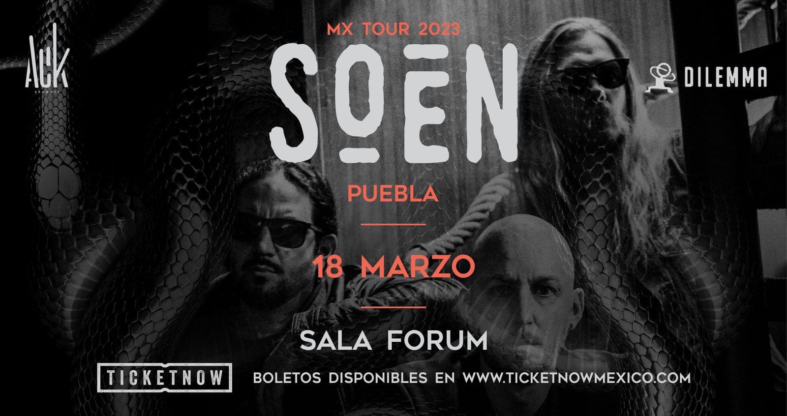 [Conciertos]: Puebla recibirá a [Soen] por primera vez en su gira por México