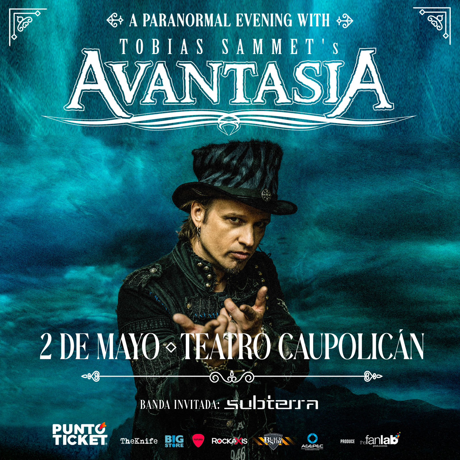 Banda nacional Subterra abrirá el concierto de Avantasia en Chile