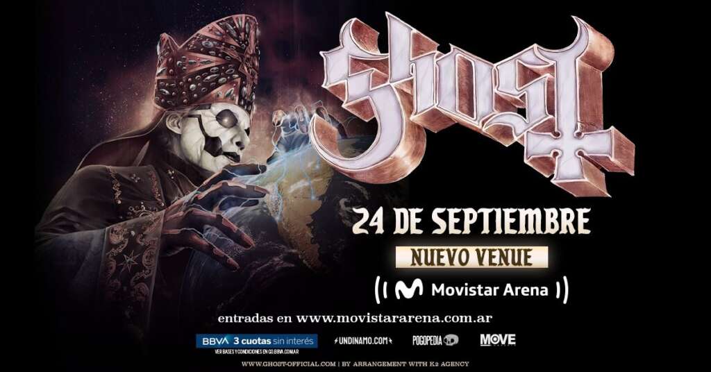 Las plegarias fueron escuchadas: ¡El Show de Ghost en Argentina se muda de lugar!