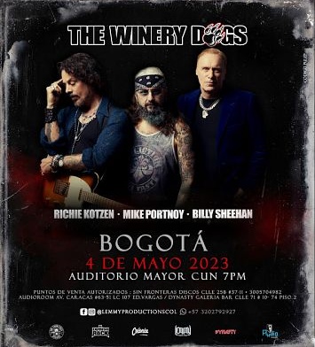 The Winery Dogs La SUPERBAND que llega a Bogotá