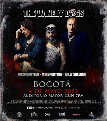 The Winery Dogs La SUPERBAND que llega a Bogotá