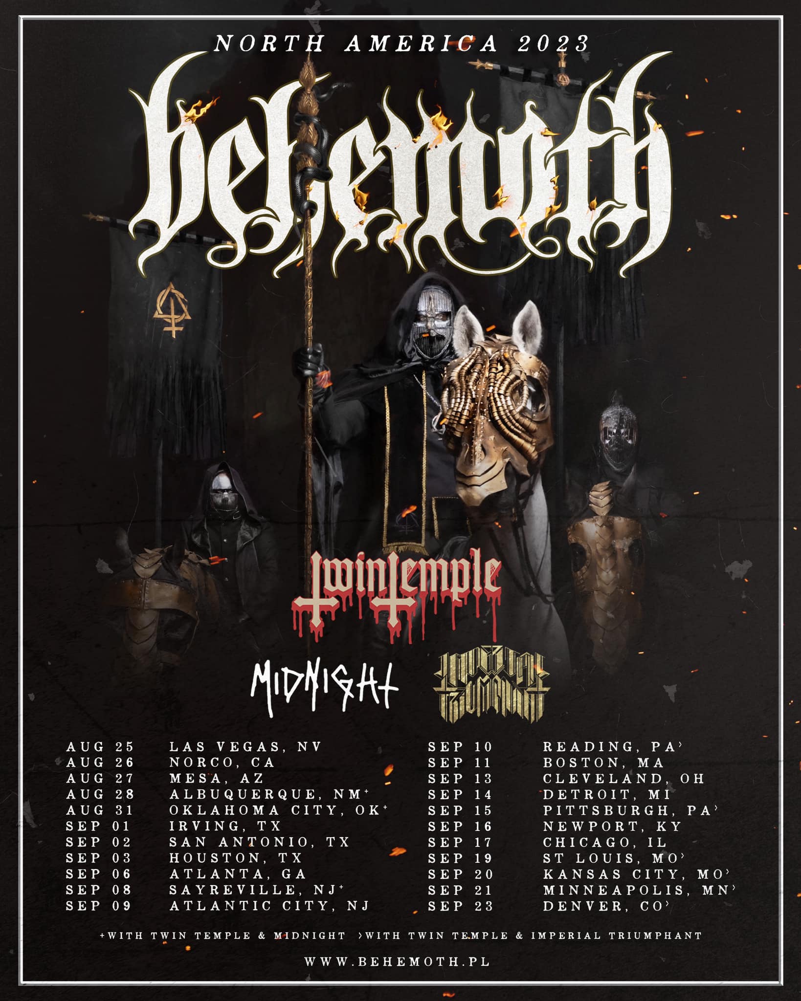 Behemoth anuncia espectáculos principales en la gira Danzig.