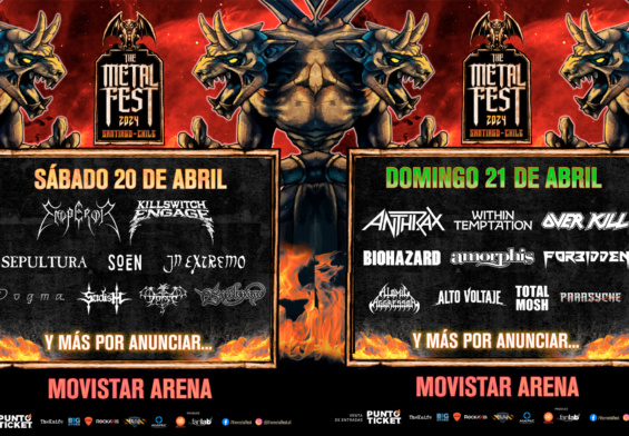 Killswitch Engage y Overkill se suman a Metal Fest Chile 2024!!!