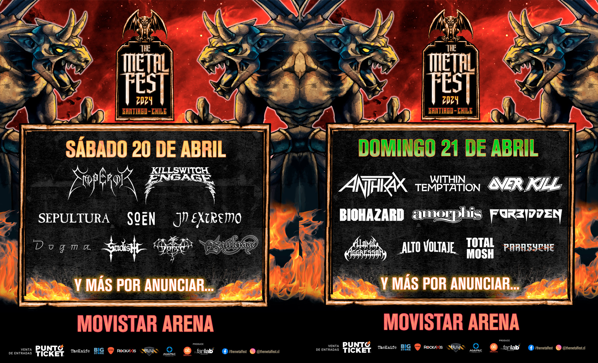 Killswitch Engage y Overkill se suman a Metal Fest Chile 2024!!!